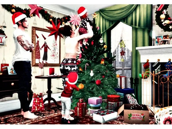 Alpha POSEPACK CHRISTMAS SHINE - The Sims 4 Custom Content