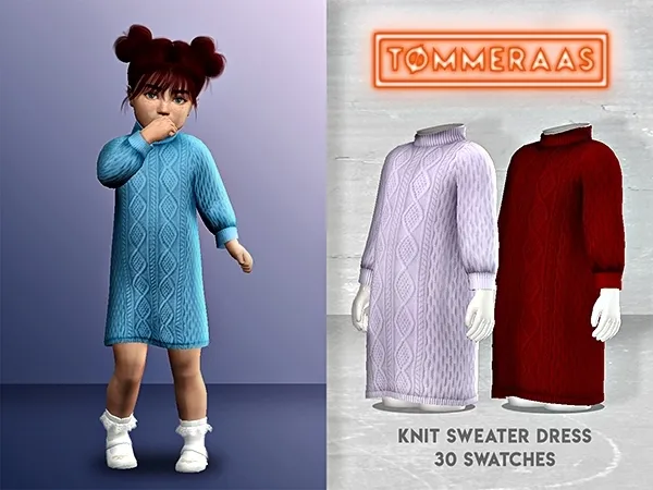 Alpha TØMMERAAS Knit Sweater Dress (10) by tommeraas - The Sims 4 Custom Content