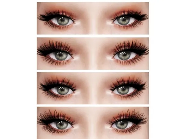 Alpha 3 D L a s h e s V 2 by dreamgirl - The Sims 4 Custom Content