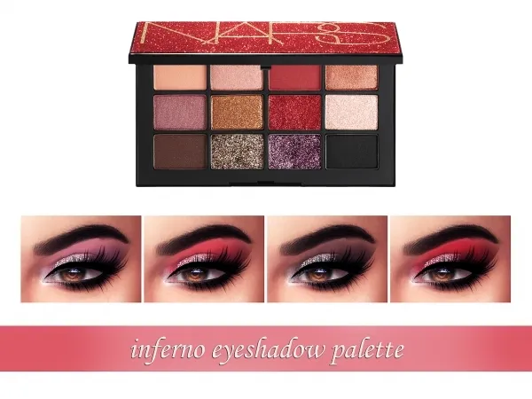 Mix inferno eyeshadow palette by frostsims - The Sims 4 Custom Content