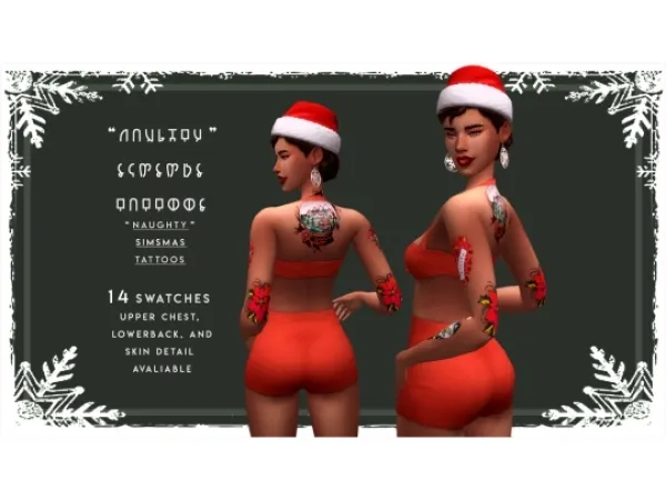 Mix SIMSMAS TATTOOS SIMSMAS TATTOOS by simsfinds - The Sims 4 Custom Content