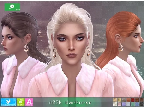 Alpha NewSea hair J236 by simsfinds - The Sims 4 Custom Content