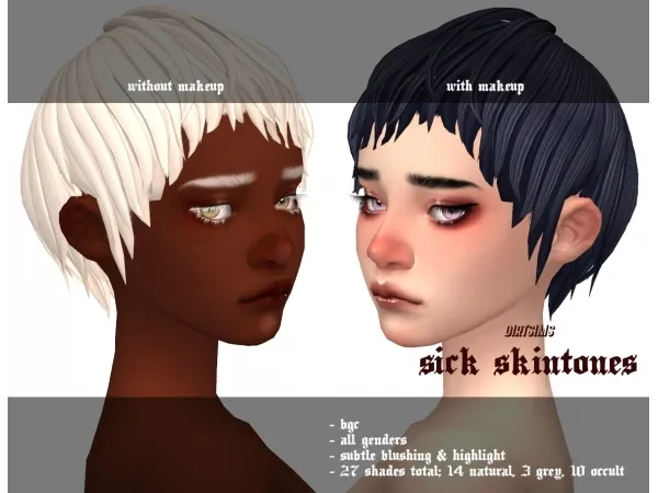 Maxis Match SICK SKINTONES - The Sims 4 Custom Content