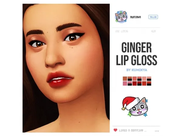 Maxis Match GINGER LIPGLOSS by simsfinds - The Sims 4 Custom Content