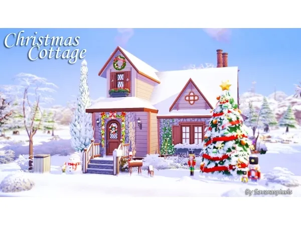 Alpha Christmas Cottage ( Free) - The Sims 4 Custom Content