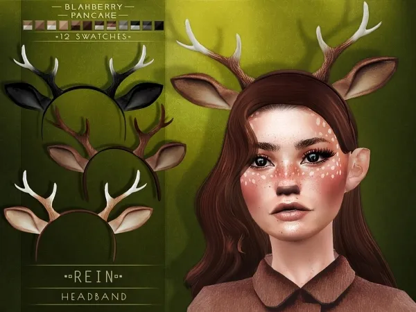 Alpha Blahberry Pancake Rein Headband by blahberry-pancake - The Sims 4 Custom Content