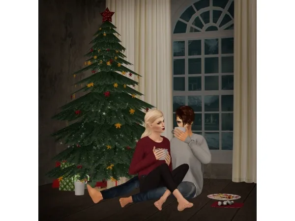Day 9 X mas couple posebox by illary - The Sims 2 Custom Content