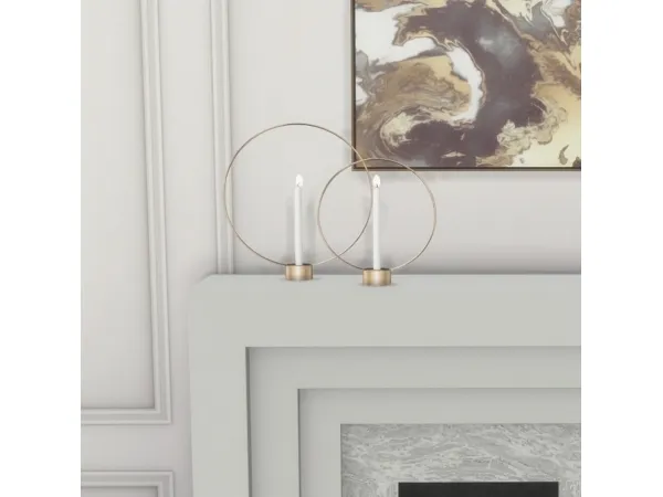 Alpha Double Gloria Candle Holders by simsfinds - The Sims 4 Custom Content