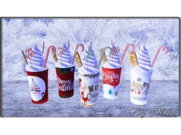 Alpha XMAS hot drink cup Decor ACC Poses by simsfinds - The Sims 4 Custom Content