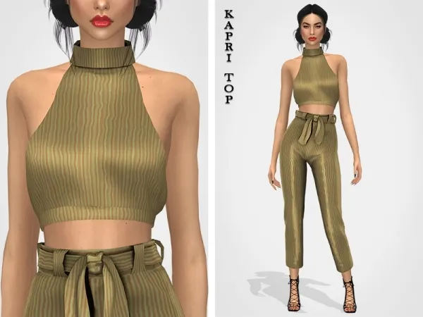 Alpha Kapri Top by grafity-cc - The Sims 4 Custom Content