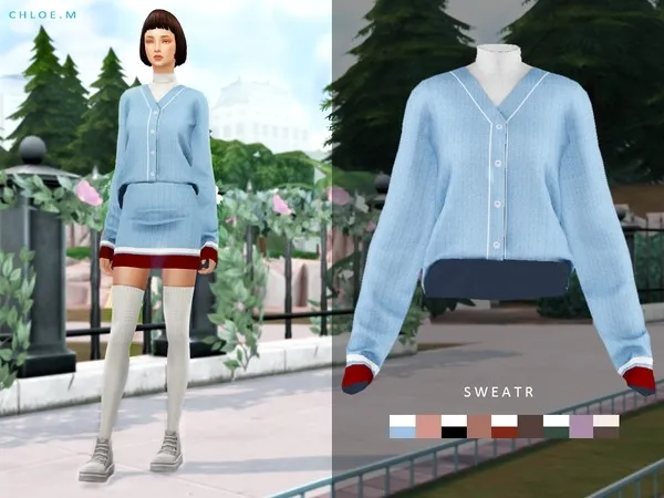 Alpha ChloeM Sweater - The Sims 4 Custom Content