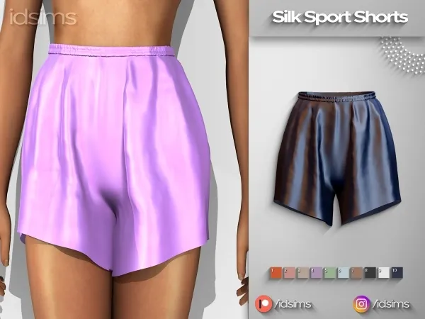 Alpha Silk Sport Shorts by polygoncouture - The Sims 4 custom content