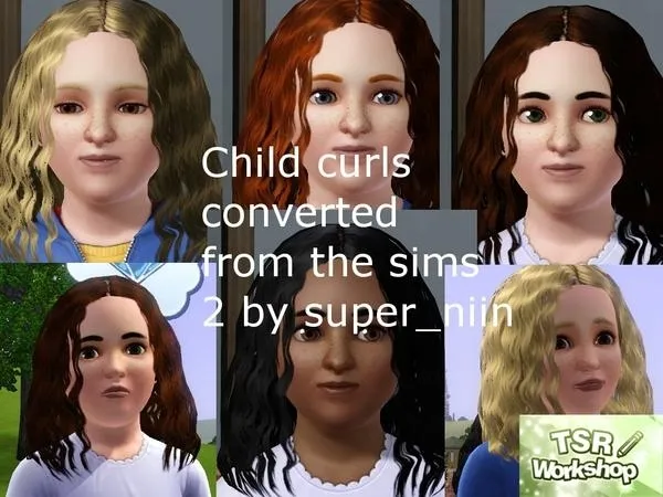 Curls for child female by thesimsresource - The Sims 3 Custom Content