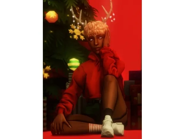 Alpha A secret santa pose pack with 6 single poses by simsfinds - The Sims 4 Custom Content