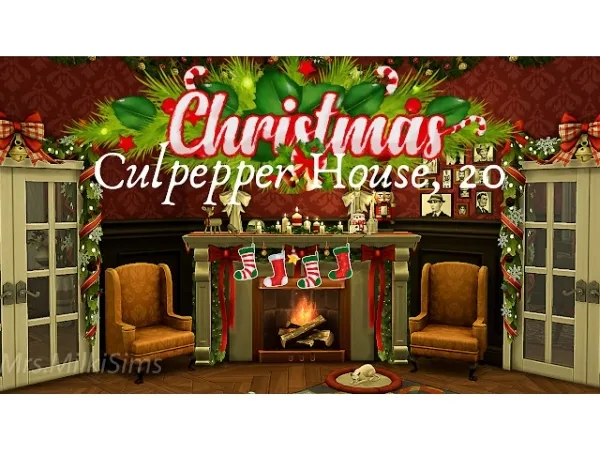 Alpha Christmas Culpepper House 20 (No ) by simsfinds - The Sims 4 Custom Content