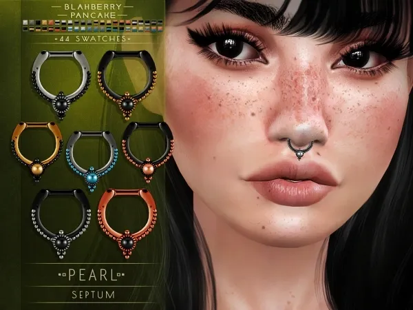 Maxis Match Blahberry Pancake Pearl Septum by blahberry-pancake - The Sims 4 Custom Content