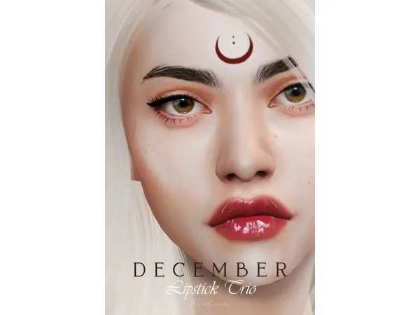 Mix DECEMBER Lipstick Trio by simsfinds - The Sims 4 Custom Content