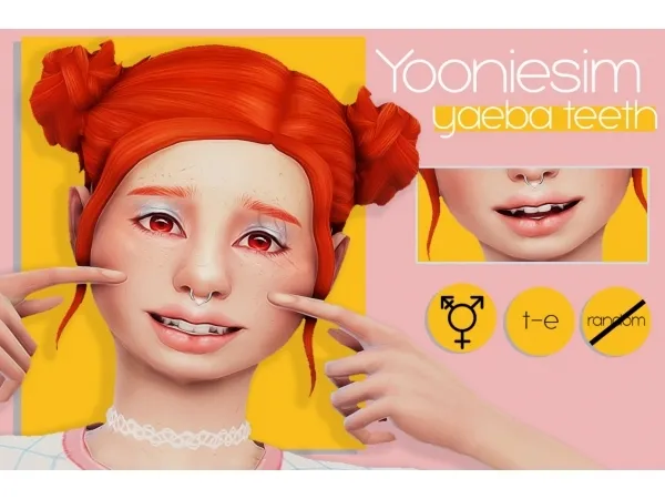Maxis Match yaeba teeth by simsfinds - The Sims 4 Custom Content