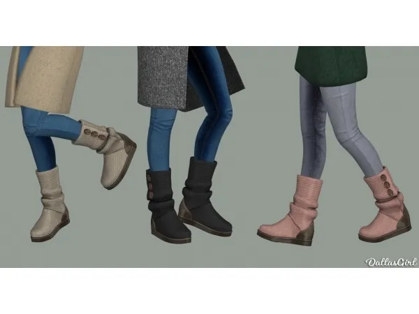 Maxis Match UGG Classic Cardy Boots New Mesh by simsfinds - The Sims 4 custom content