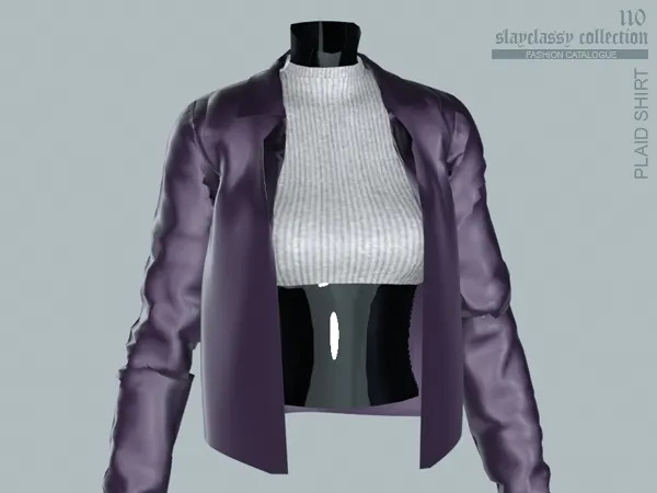 Alpha SC110 Plaid Shirt by slayclassy - The Sims 4 Custom Content