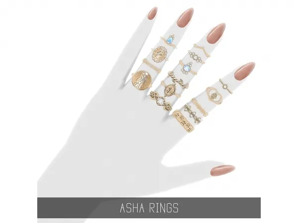 Alpha ASHA RINGS by simsfinds - The Sims 4 Custom Content