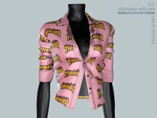 Alpha SC110 Stassi Shirt by slayclassy - The Sims 4 Custom Content