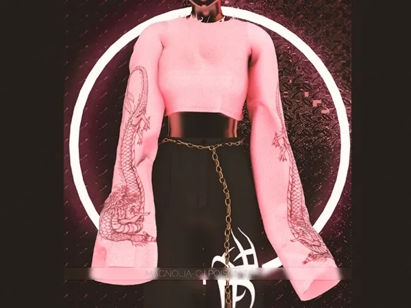 Alpha Magnolia C Poison Top by magnolia-c - The Sims 4 Custom Content