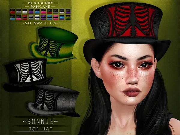 Alpha Blahberry Pancake Bonnie Top Hat by blahberry-pancake - The Sims 4 Custom Content