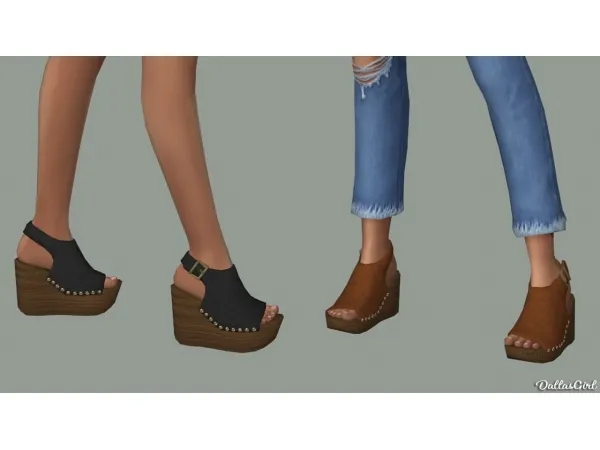 Maxis Match Jeffrey Campbells Snick Wedges New Mesh by simsfinds - The Sims 4 Custom Content