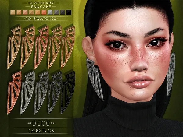Alpha Blahberry Pancake Deco Earrings by blahberry-pancake - The Sims 4 Custom Content