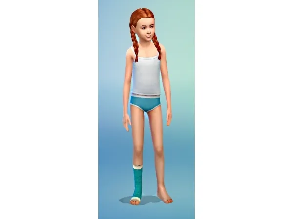Maxis Match Child Leg Cast by simsfinds - The Sims 4 Custom Content