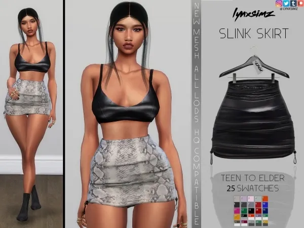 Alpha lynxsimz slink skirt by lynxsimz - The Sims 4 Custom Content