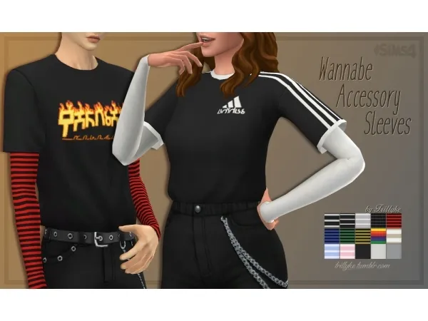 Maxis Match Wannabe Accessory Sleeves by simsfinds - The Sims 4 Custom Content