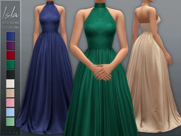 Mix Isla Gown - The Sims 4 Custom Content