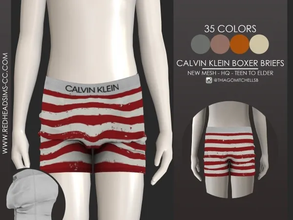 Alpha CALVIN KLEIN BOXER BRIEFS - The Sims 4 Custom Content