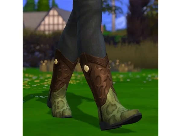 Maxis Match Strangerville Cowboy Boots Unisex by simsfinds - The Sims 4 Custom Content