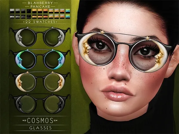 Alpha Blahberry Pancake Cosmos Glasses by blahberry-pancake - The Sims 4 Custom Content