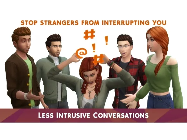 Maxis Match Less Intrusive Conversations by simsfinds - The Sims 4 Custom Content
