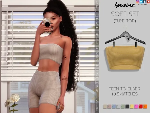 Alpha lynxsimz soft set (top) by lynxsimz - The Sims 4 Custom Content