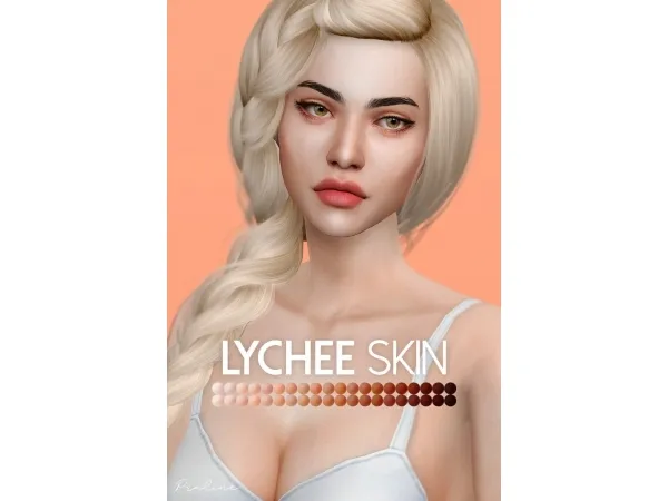 Alpha LYCHEE Skin PERSIMMON Eyelids by simsfinds - The Sims 4 Custom Content