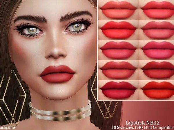 Alpha Lipstick NB32 by thesimsresource - The Sims 4 Custom Content