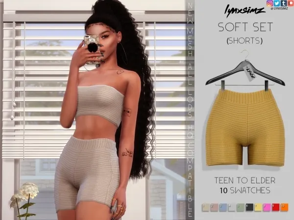 Alpha lynxsimz soft set (shorts) by lynxsimz - The Sims 4 Custom Content