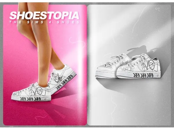 Alpha STREET SHOES SHOESTOPIA by shoestopia - The Sims 4 Custom Content