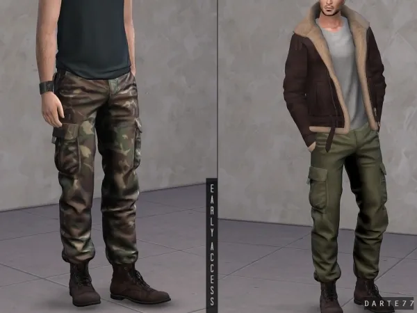 Alpha Military Pants (Cargo) by simsfinds - The Sims 4 Custom Content