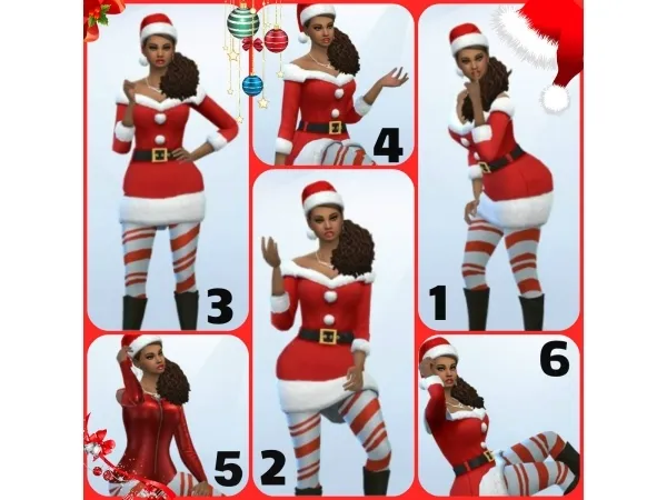 Alpha Secret Santa Female Secondary Poses by simsfinds - The Sims 4 Custom Content