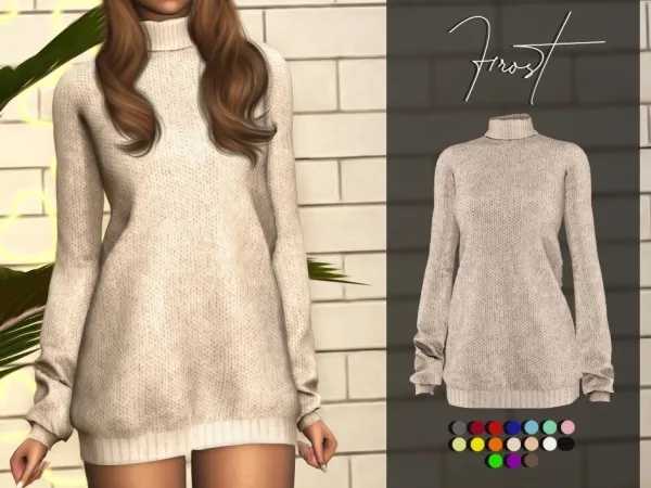 Alpha Frost Dress by luminescent - The Sims 4 Custom Content