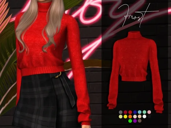 Alpha Frost Top by luminescent - The Sims 4 Custom Content