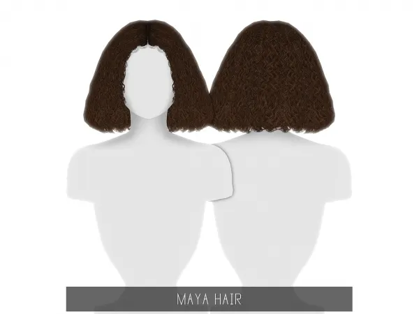 Alpha MAYA HAIR by simsfinds - The Sims 4 Custom Content