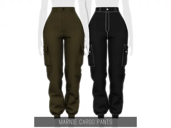 Alpha MARNIE CARGO PANTS by simsfinds - The Sims 4 Custom Content