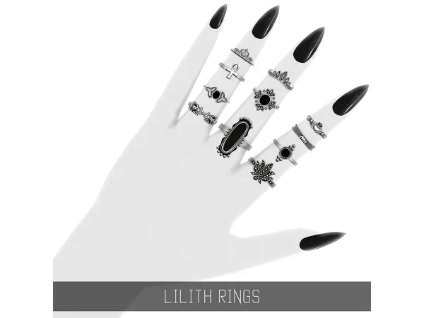 Alpha LILITH RINGS by simsfinds - The Sims 4 Custom Content